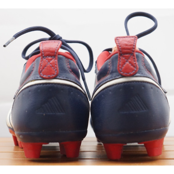 2008 adidas Telstar II TRX FG Navy Blue/Red/White Soccer Futbal Cleats Women 8.5 - Picture 6 of 11